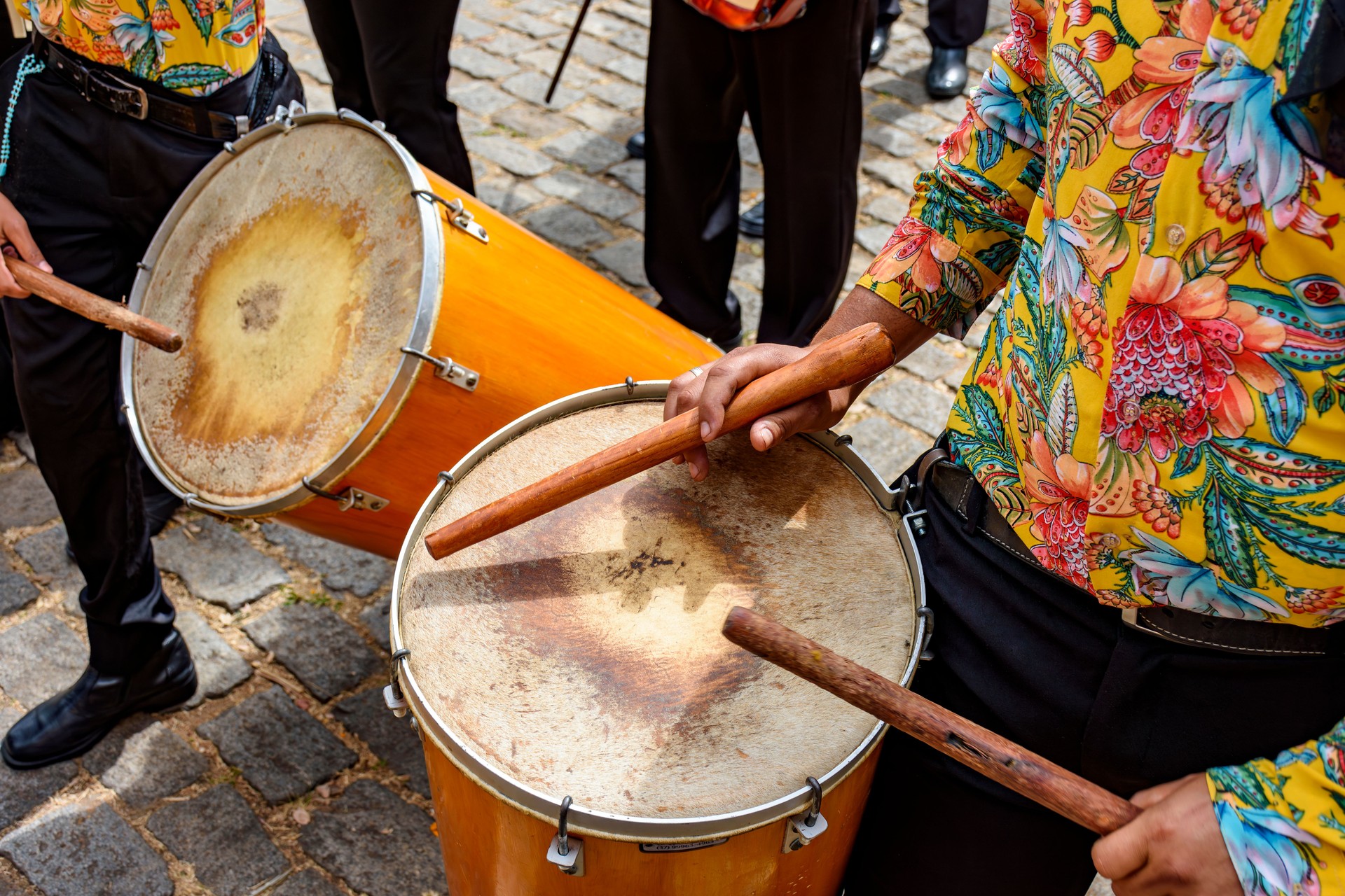 Drummers and their instruments